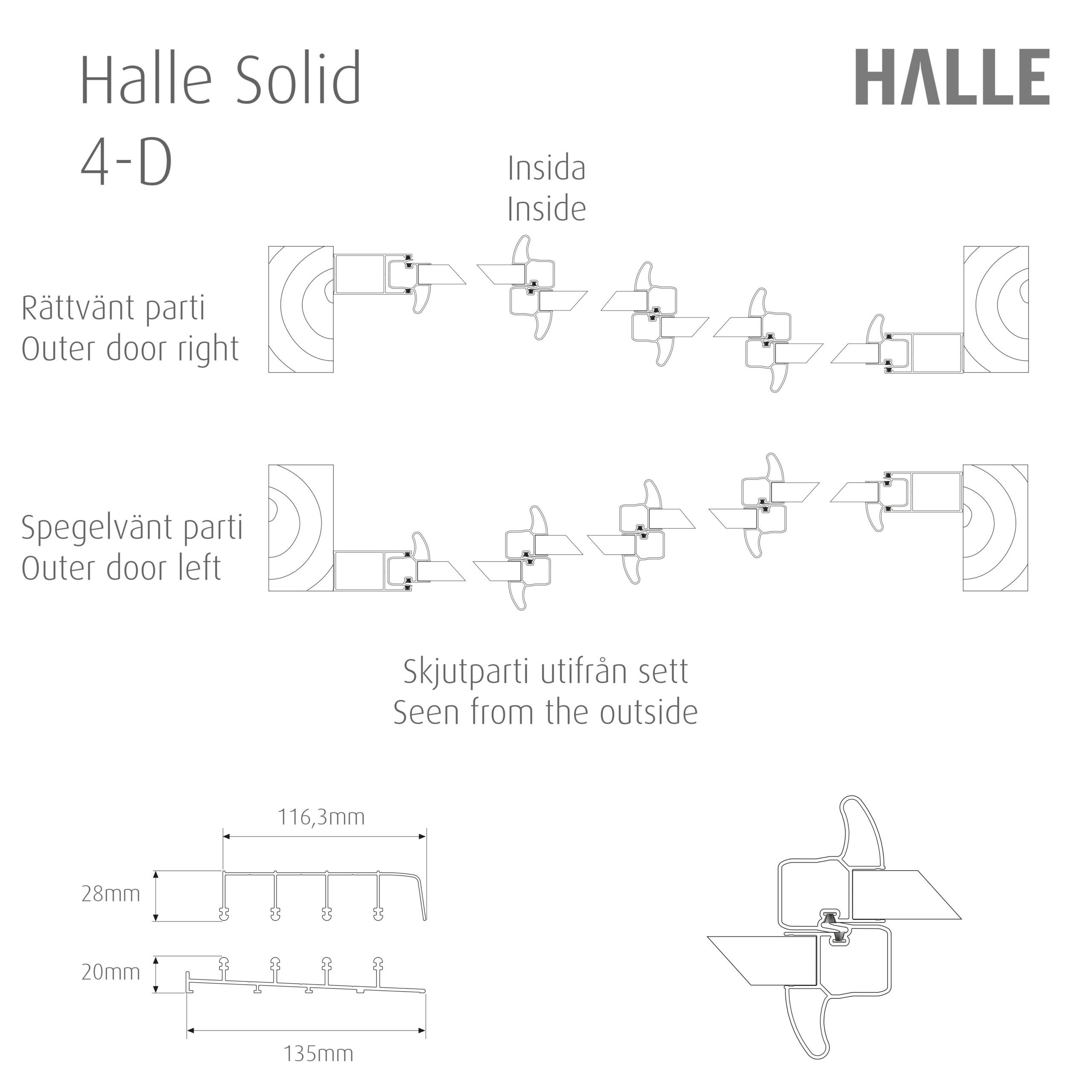 HALLE SOLID ISOLER 4-OSAINEN LIUKUOVI ELEMENTTI - Image 12