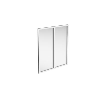 Halle 2 delat fast glasparti med vita profiler