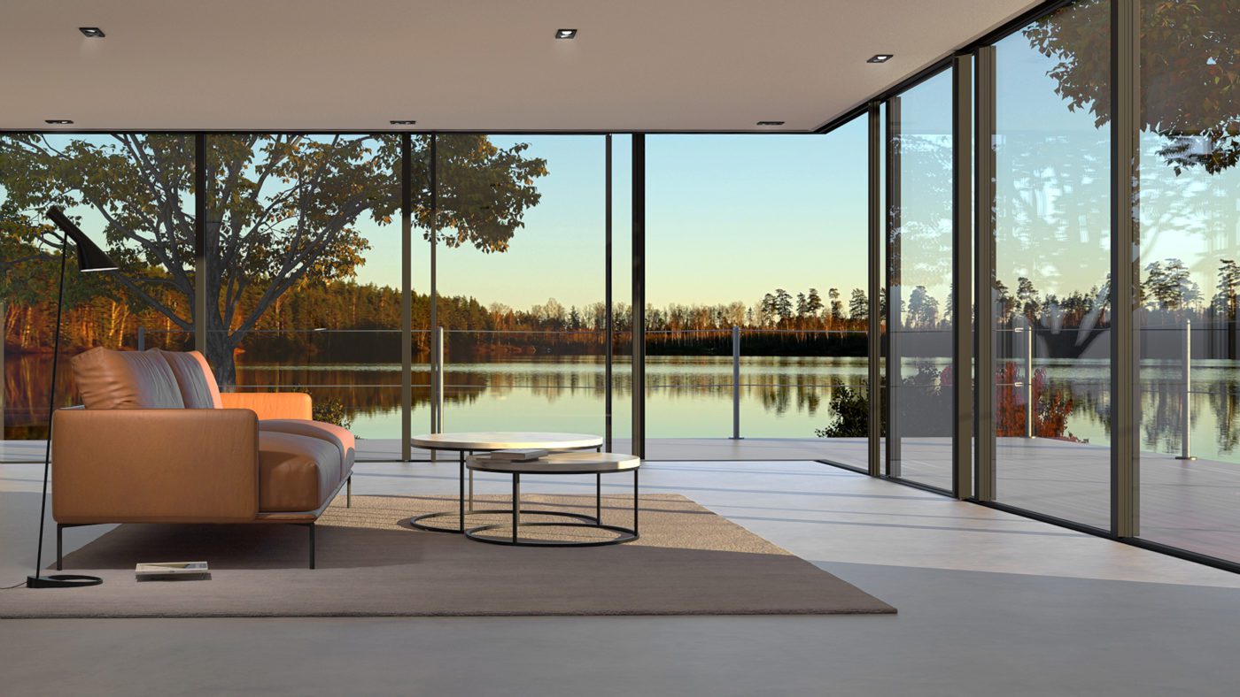 släpp in ljuset genom glaspartier från halle system i ditt hus