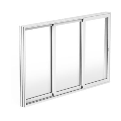 Fasad 3-osainen, 1 kiinteä-, & 2 liukuelementtiä