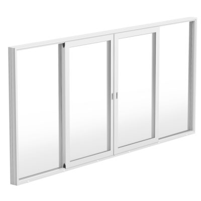 Fasad 4-osainen 2 liuku-, ja 2 kiinteää kohtaavaa elementtiä